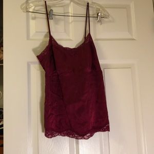 Stain and Lace Red Cami